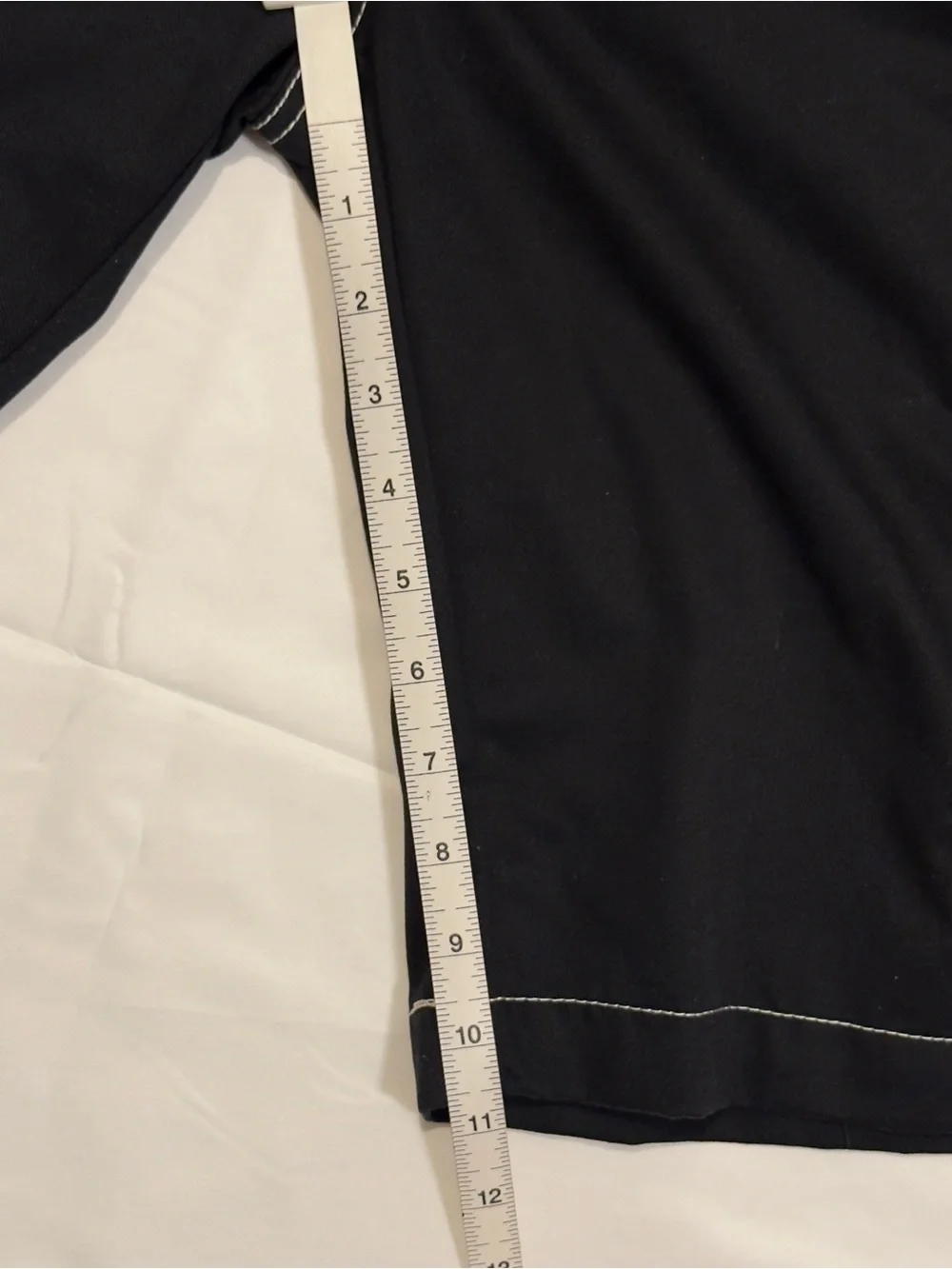 True Religion Black Cargo Shorts with White Contrast Stitching